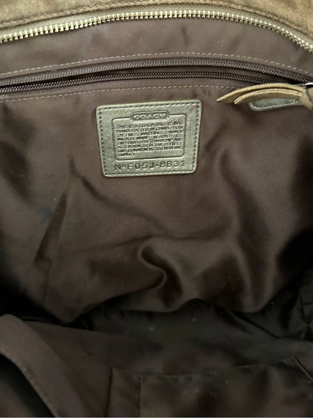 Coach 8B31 Brown Purse.